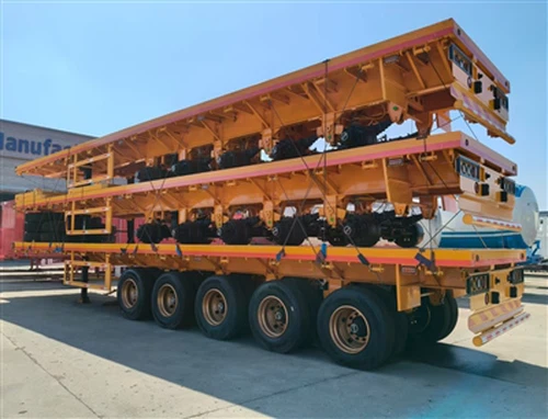 زبون غانا زيارة جوتونغ ل 5 محاور مسطحة مقطورة