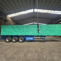 3 مجموعات مقطورة مسطحة 40 قدم مقطورة مسطحة 3 محاور مقطورة مسطحة