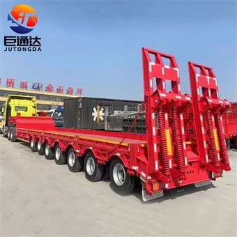 مقطورة منخفضة الأداء متعددة المحاور مع سلم تسلق